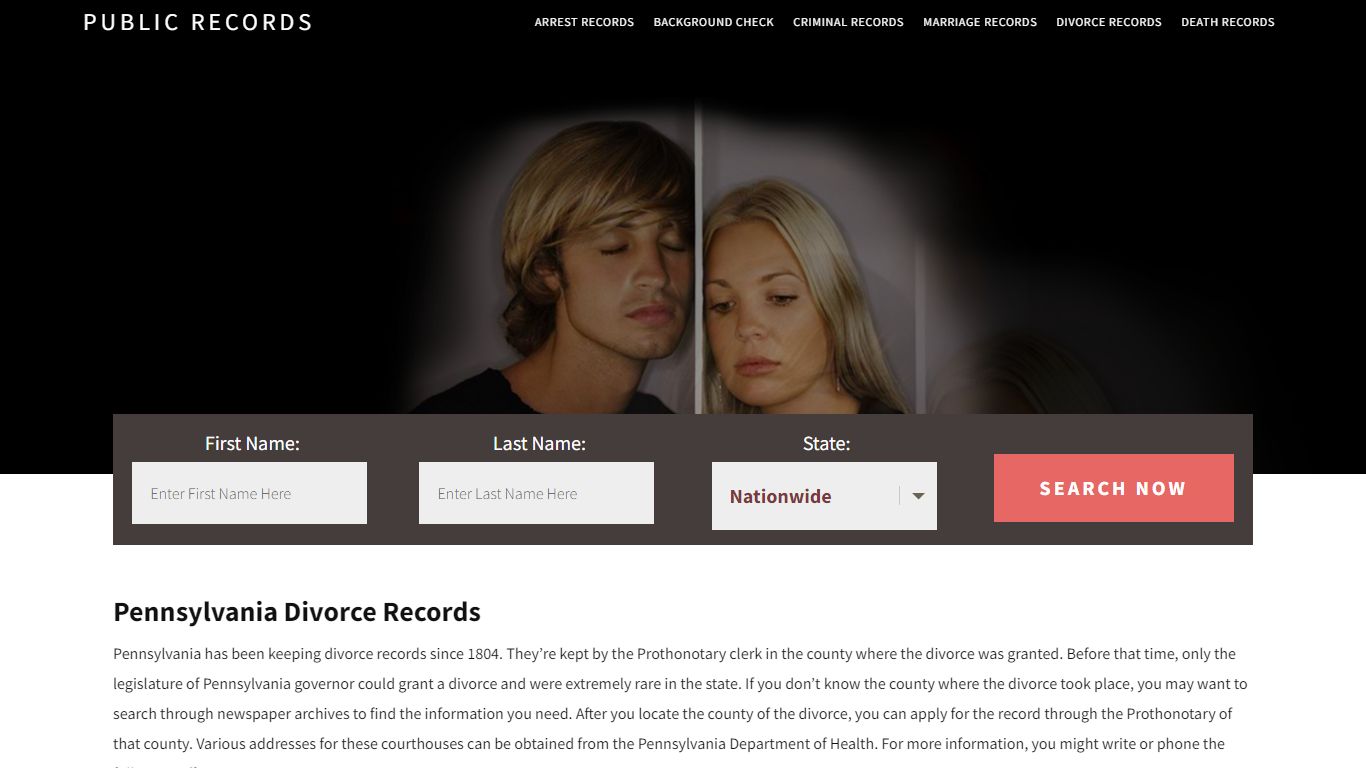 Pennsylvania Divorce Records | Enter Name and Search. 14Days Free